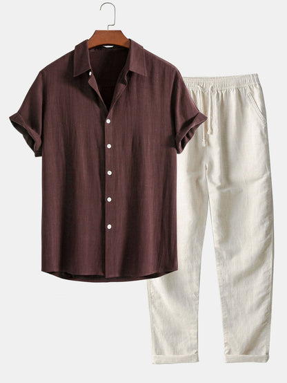 Sergio - Shirt and Pants Linen Set