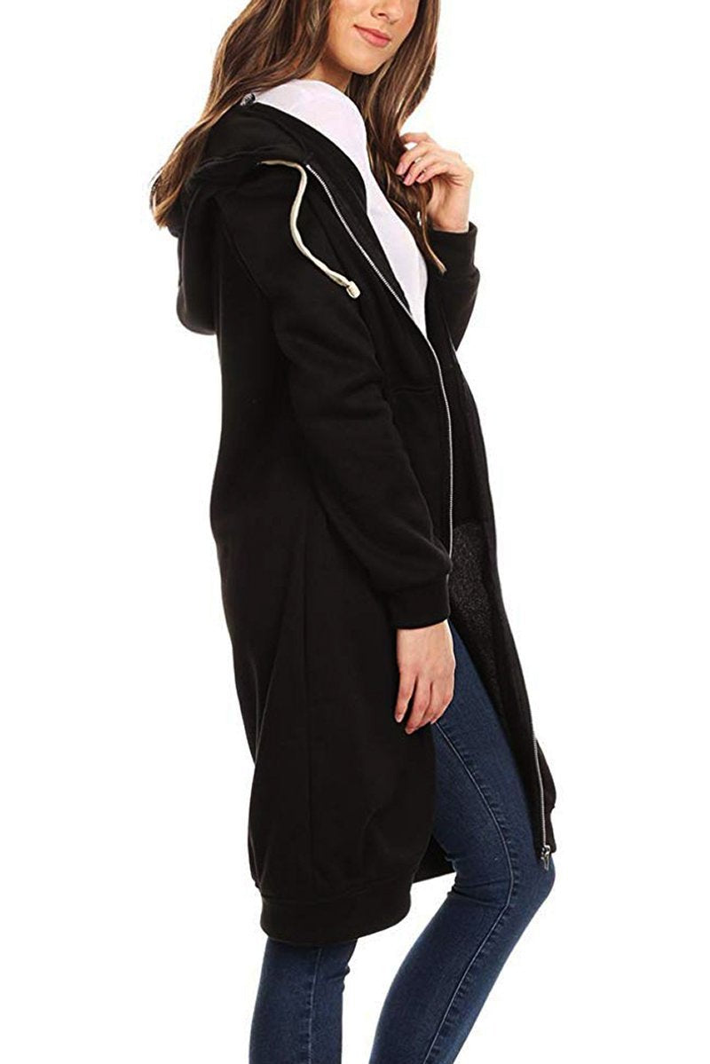 Madonna- Oversized Long Zip Sweatshirt Hoodie