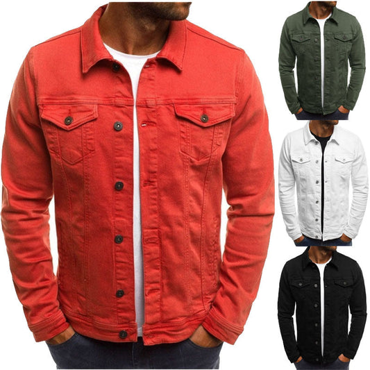 Haris - Coloured denim jacket for men