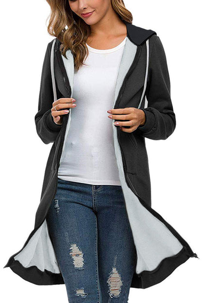 Madonna- Oversized Long Zip Sweatshirt Hoodie